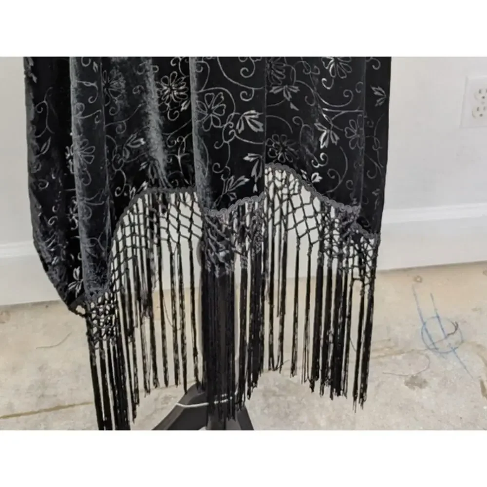 kay Unger burnout silk velvet Wrap/Shawl 58